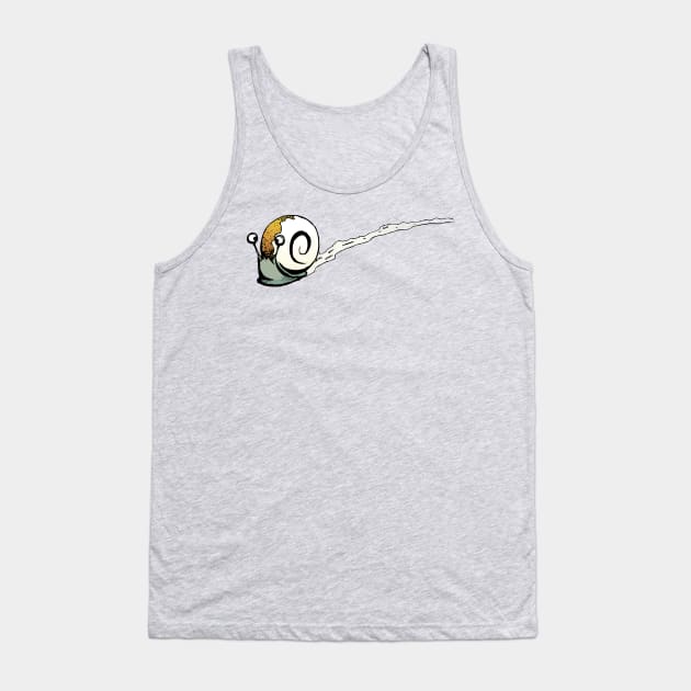 Cinnamon Roll Snail Tank Top by friskblomster